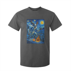 Wedigo Cryptid Christmas T Shirt For Kid Native American Starry Night Xmas TS14 Dark Heather Print Your Wear