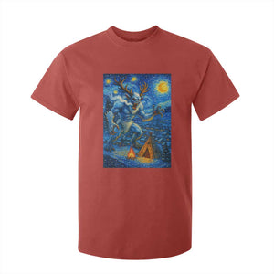 Wedigo Cryptid Christmas T Shirt For Kid Native American Starry Night Xmas TS14 Red Print Your Wear