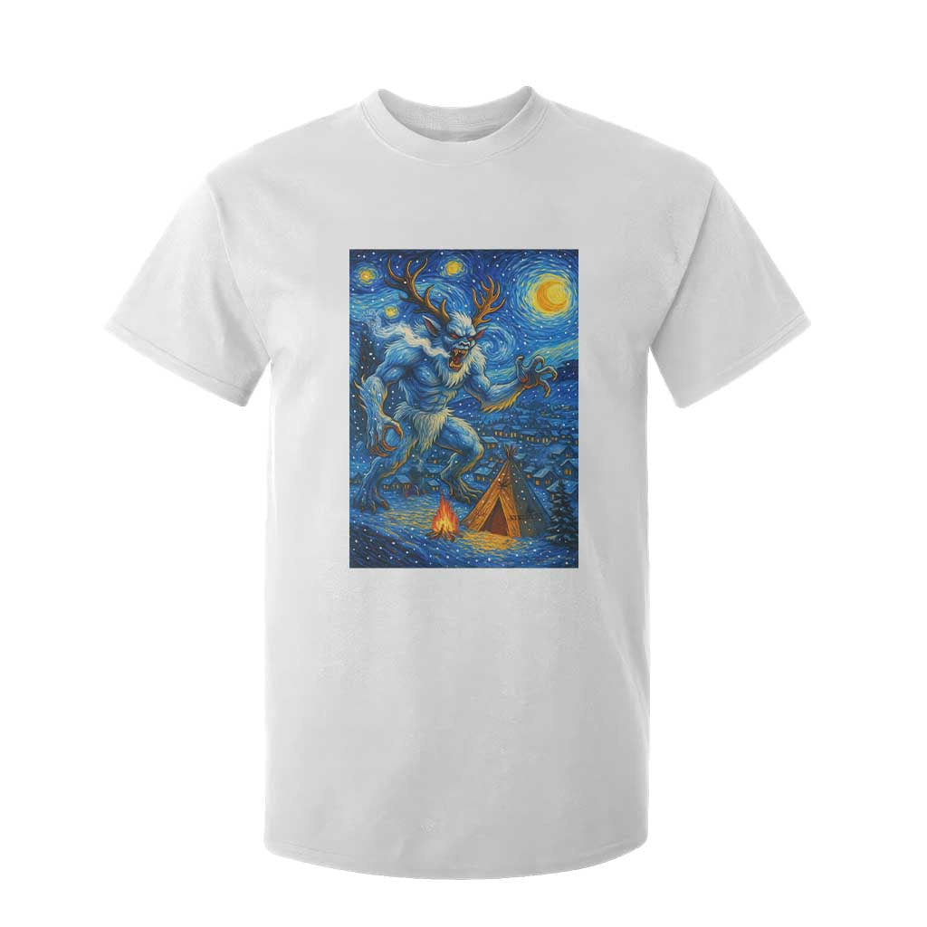 Wedigo Cryptid Christmas T Shirt For Kid Native American Starry Night Xmas TS14 White Print Your Wear