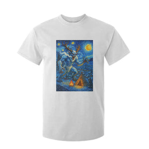 Wedigo Cryptid Christmas T Shirt For Kid Native American Starry Night Xmas TS14 White Print Your Wear