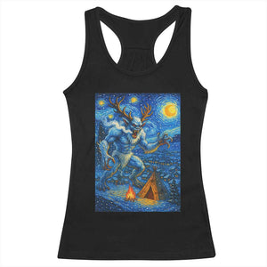 Wedigo Cryptid Christmas Racerback Tank Top Native American Starry Night Xmas TS14 Black Print Your Wear