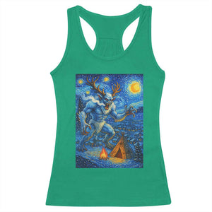 Wedigo Cryptid Christmas Racerback Tank Top Native American Starry Night Xmas TS14 Irish Green Print Your Wear