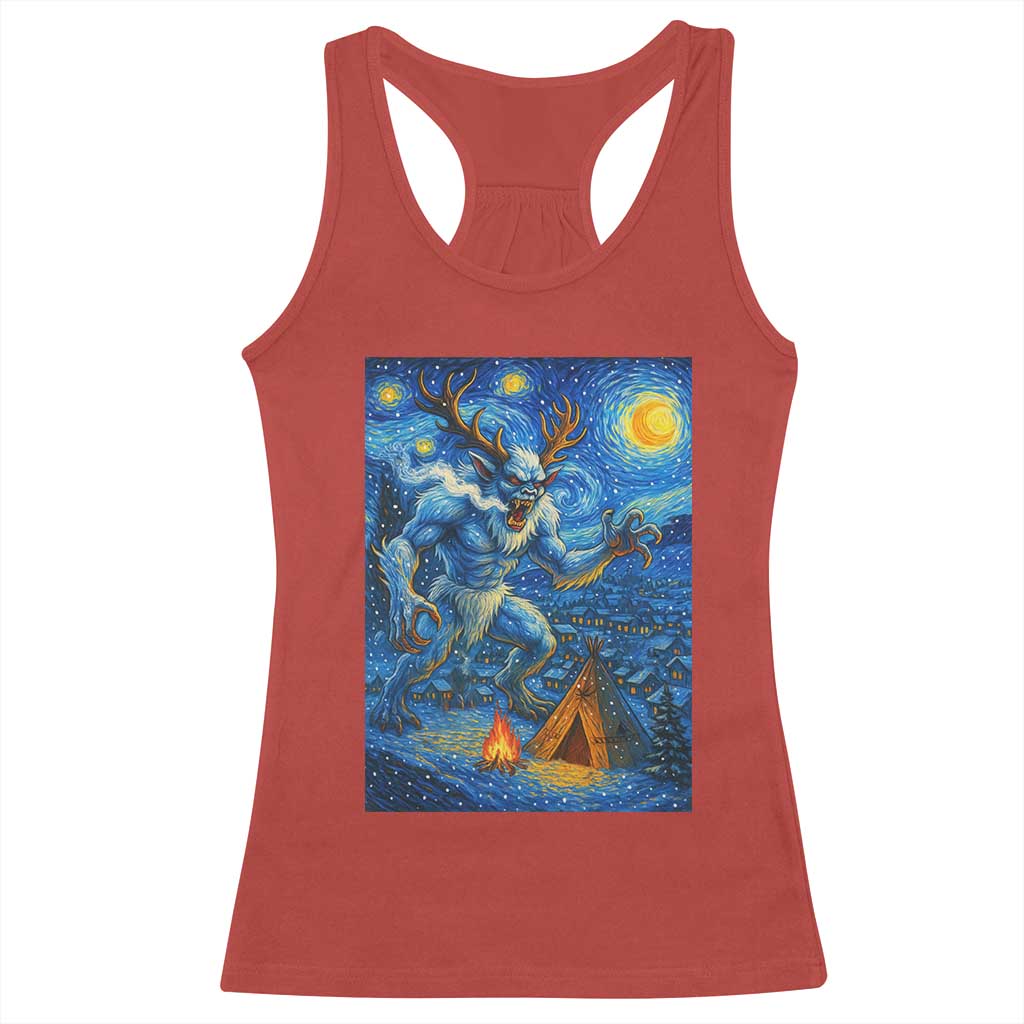 Wedigo Cryptid Christmas Racerback Tank Top Native American Starry Night Xmas TS14 Red Print Your Wear