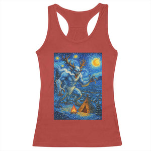 Wedigo Cryptid Christmas Racerback Tank Top Native American Starry Night Xmas TS14 Red Print Your Wear