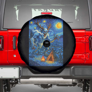 Wedigo Cryptid Christmas Spare Tire Cover Native American Starry Night Xmas TS14 Black Print Your Wear