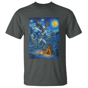 Wedigo Cryptid Christmas T Shirt Native American Starry Night Xmas TS14 Dark Heather Print Your Wear