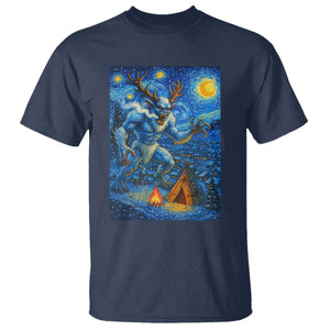 Wedigo Cryptid Christmas T Shirt Native American Starry Night Xmas TS14 Navy Print Your Wear