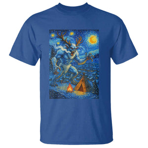 Wedigo Cryptid Christmas T Shirt Native American Starry Night Xmas TS14 Royal Blue Print Your Wear