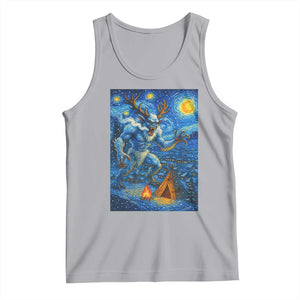 Wedigo Cryptid Christmas Tank Top Native American Starry Night Xmas TS14 Athletic Heather Print Your Wear