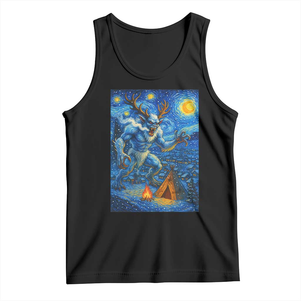 Wedigo Cryptid Christmas Tank Top Native American Starry Night Xmas TS14 Black Print Your Wear