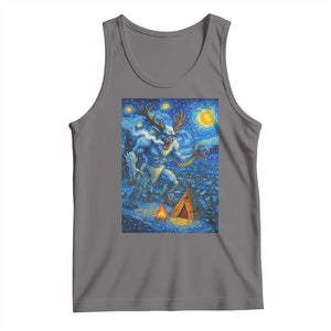 Wedigo Cryptid Christmas Tank Top Native American Starry Night Xmas TS14 Deep Heather Print Your Wear