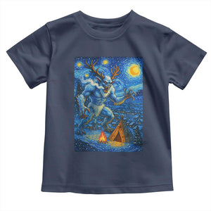 Wedigo Cryptid Christmas Toddler T Shirt Native American Starry Night Xmas TS14 Navy Print Your Wear