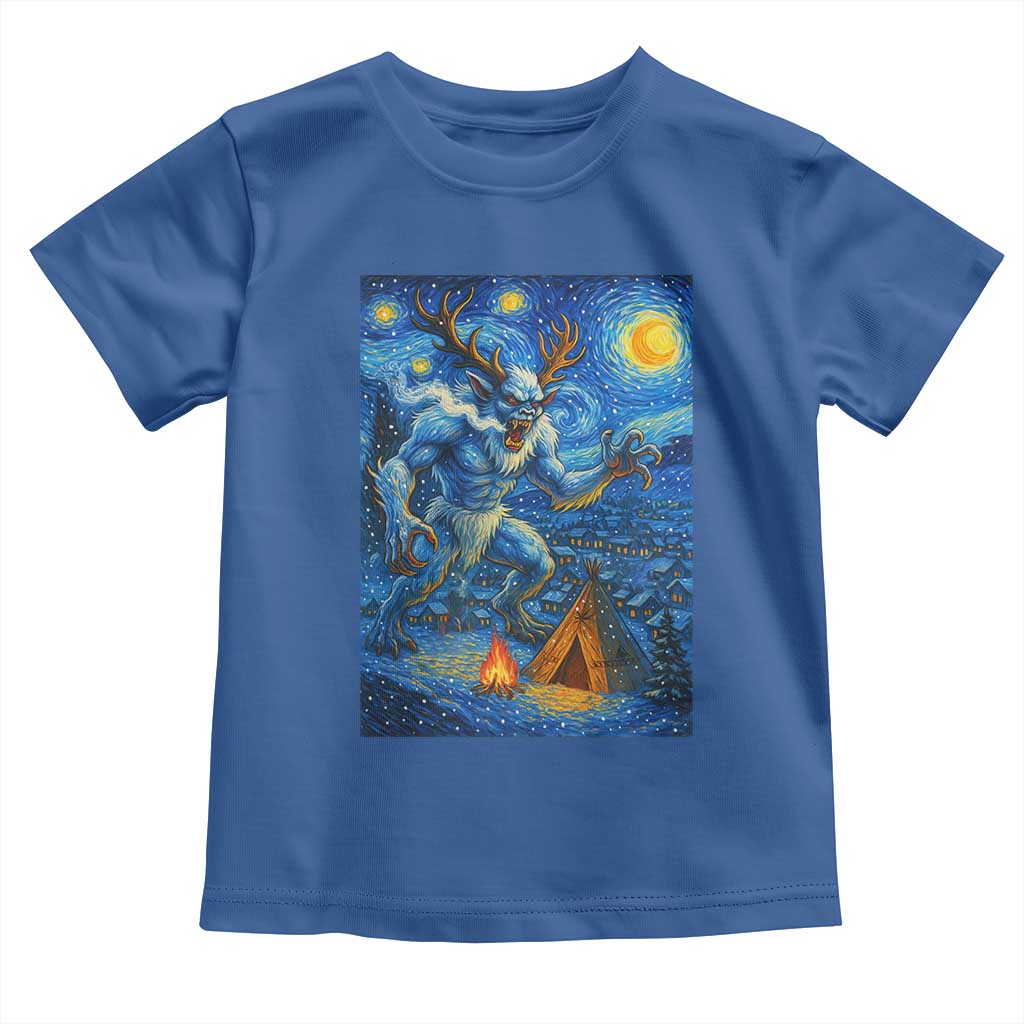 Wedigo Cryptid Christmas Toddler T Shirt Native American Starry Night Xmas TS14 Royal Blue Print Your Wear