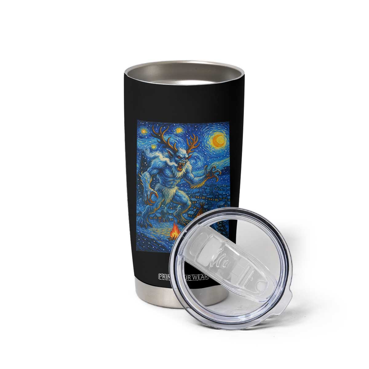 Wedigo Cryptid Christmas Tumbler Cup Native American Starry Night Xmas TS14 Print Your Wear
