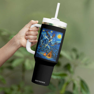 Wedigo Cryptid Christmas Tumbler With Handle Native American Starry Night Xmas TS14 Print Your Wear