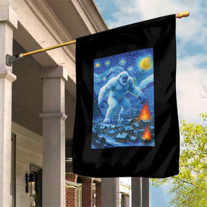 Yeti Cryptid Christmas Garden Flag Winter Monster Starry Night Xmas TS14 Print Your Wear