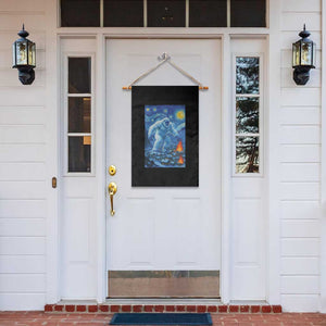 Yeti Cryptid Christmas Garden Flag Winter Monster Starry Night Xmas TS14 Print Your Wear