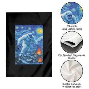 Yeti Cryptid Christmas Garden Flag Winter Monster Starry Night Xmas TS14 Print Your Wear