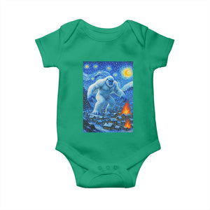 Yeti Cryptid Christmas Baby Onesie Winter Monster Starry Night Xmas TS14 Irish Green Print Your Wear