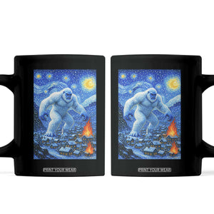 Yeti Cryptid Christmas Coffee Mug Winter Monster Starry Night Xmas TS14 Black Print Your Wear