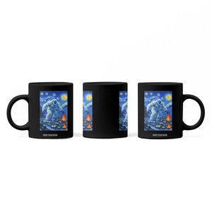 Yeti Cryptid Christmas Coffee Mug Winter Monster Starry Night Xmas TS14 Print Your Wear