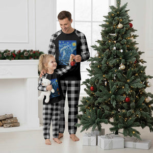 Yeti Cryptid Christmas Plaid Pajama Set Winter Monster Starry Night Xmas TS14 White Plaid Print Your Wear