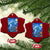 Yeti Cryptid Xmas Ceramic Ornament Winter Monster Starry Night Xmas - Print Your Wear
