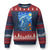 Yeti Cryptid Xmas Ugly Christmas Sweater Winter Monster Starry Night Xmas - Print Your Wear