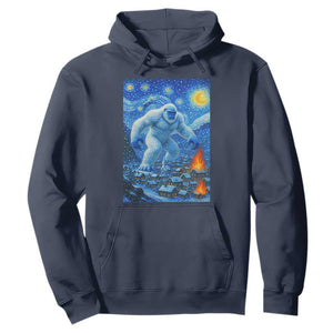 Yeti Cryptid Christmas Hoodie Winter Monster Starry Night Xmas TS14 Navy Print Your Wear