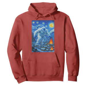 Yeti Cryptid Christmas Hoodie Winter Monster Starry Night Xmas TS14 Red Print Your Wear