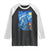 Yeti Cryptid Christmas Raglan Shirt Winter Monster Starry Night Xmas TS14 Black White Print Your Wear