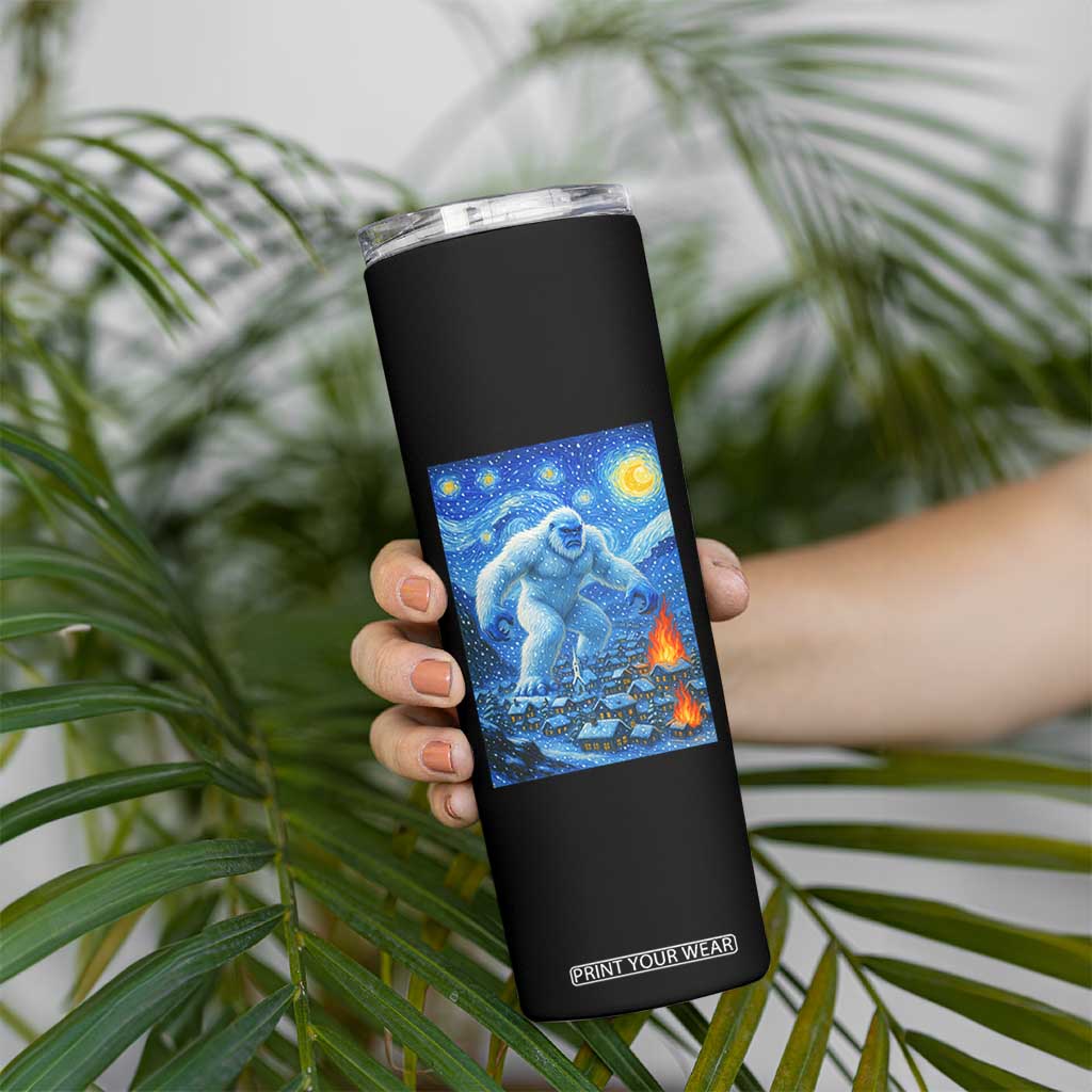 Yeti Cryptid Christmas Skinny Tumbler Winter Monster Starry Night Xmas TS14 Print Your Wear