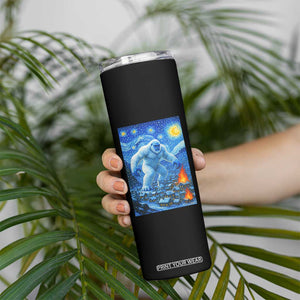 Yeti Cryptid Christmas Skinny Tumbler Winter Monster Starry Night Xmas TS14 Print Your Wear