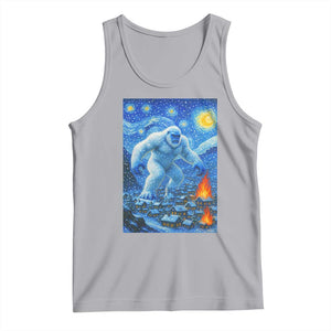 Yeti Cryptid Christmas Tank Top Winter Monster Starry Night Xmas TS14 Athletic Heather Print Your Wear