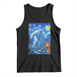 Yeti Cryptid Christmas Tank Top Winter Monster Starry Night Xmas TS14 Black Print Your Wear
