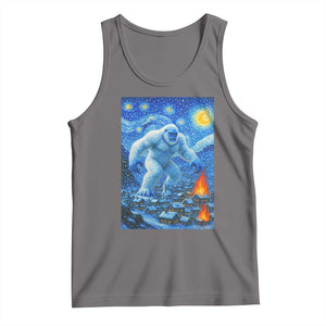 Yeti Cryptid Christmas Tank Top Winter Monster Starry Night Xmas TS14 Deep Heather Print Your Wear