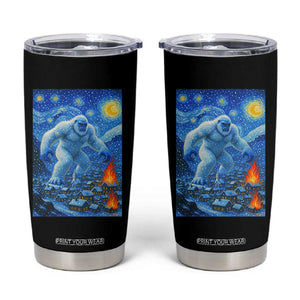 Yeti Cryptid Christmas Tumbler Cup Winter Monster Starry Night Xmas TS14 Black Print Your Wear