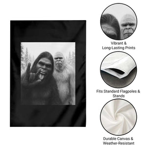 Bigfoot Selfie Christmas Garden Flag Sasquatch Yeti Rock On Hand TS14 Print Your Wear