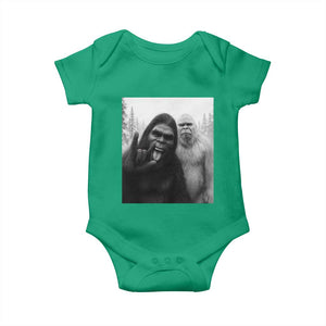 Bigfoot Selfie Christmas Baby Onesie Sasquatch Yeti Rock On Hand TS14 Irish Green Print Your Wear