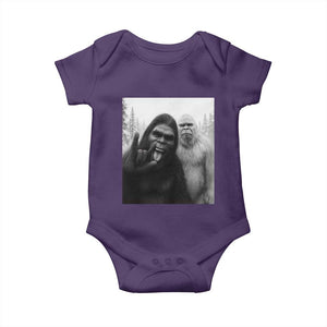 Bigfoot Selfie Christmas Baby Onesie Sasquatch Yeti Rock On Hand TS14 Purple Print Your Wear