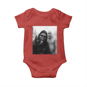 Bigfoot Selfie Christmas Baby Onesie Sasquatch Yeti Rock On Hand TS14 Red Print Your Wear