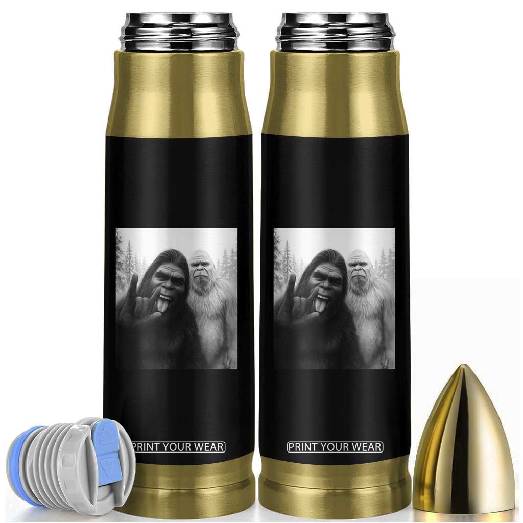 Bigfoot Selfie Christmas Bullet Tumbler Sasquatch Yeti Rock On Hand TS14 Black Print Your Wear