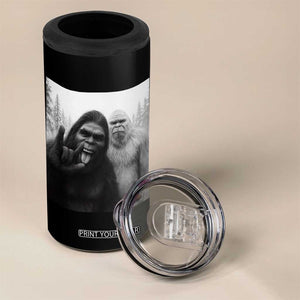 Bigfoot Selfie Christmas 4 in 1 Can Cooler Tumbler Sasquatch Yeti Rock On Hand TS14 Print Your Wear