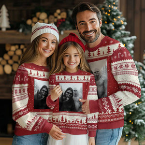 Bigfoot Selfie Xmas Ugly Christmas Sweater Sasquatch Yeti Rock On Hand - Print Your Wear