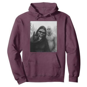 Bigfoot Selfie Christmas Hoodie Sasquatch Yeti Rock On Hand TS14 Maroon Print Your Wear