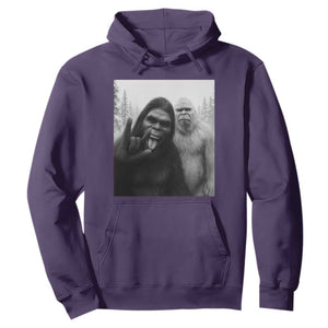Bigfoot Selfie Christmas Hoodie Sasquatch Yeti Rock On Hand TS14 Purple Print Your Wear