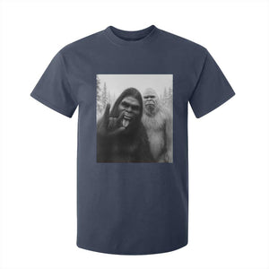 Bigfoot Selfie Christmas T Shirt For Kid Sasquatch Yeti Rock On Hand TS14 Navy Print Your Wear
