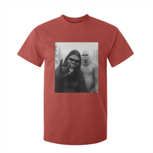 Bigfoot Selfie Christmas T Shirt For Kid Sasquatch Yeti Rock On Hand TS14 Red Print Your Wear