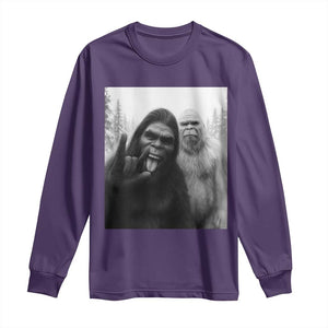 Bigfoot Selfie Christmas Long Sleeve Shirt Sasquatch Yeti Rock On Hand TS14 Purple Print Your Wear