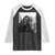 Bigfoot Selfie Christmas Raglan Shirt Sasquatch Yeti Rock On Hand TS14 Black White Print Your Wear